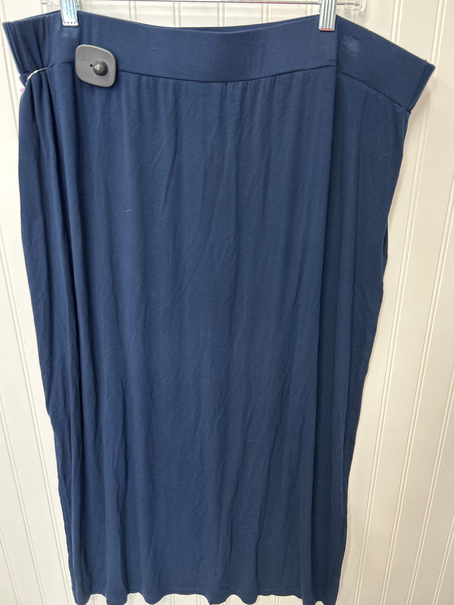 Skirt Maxi By Liz Claiborne In Navy, Size:1X