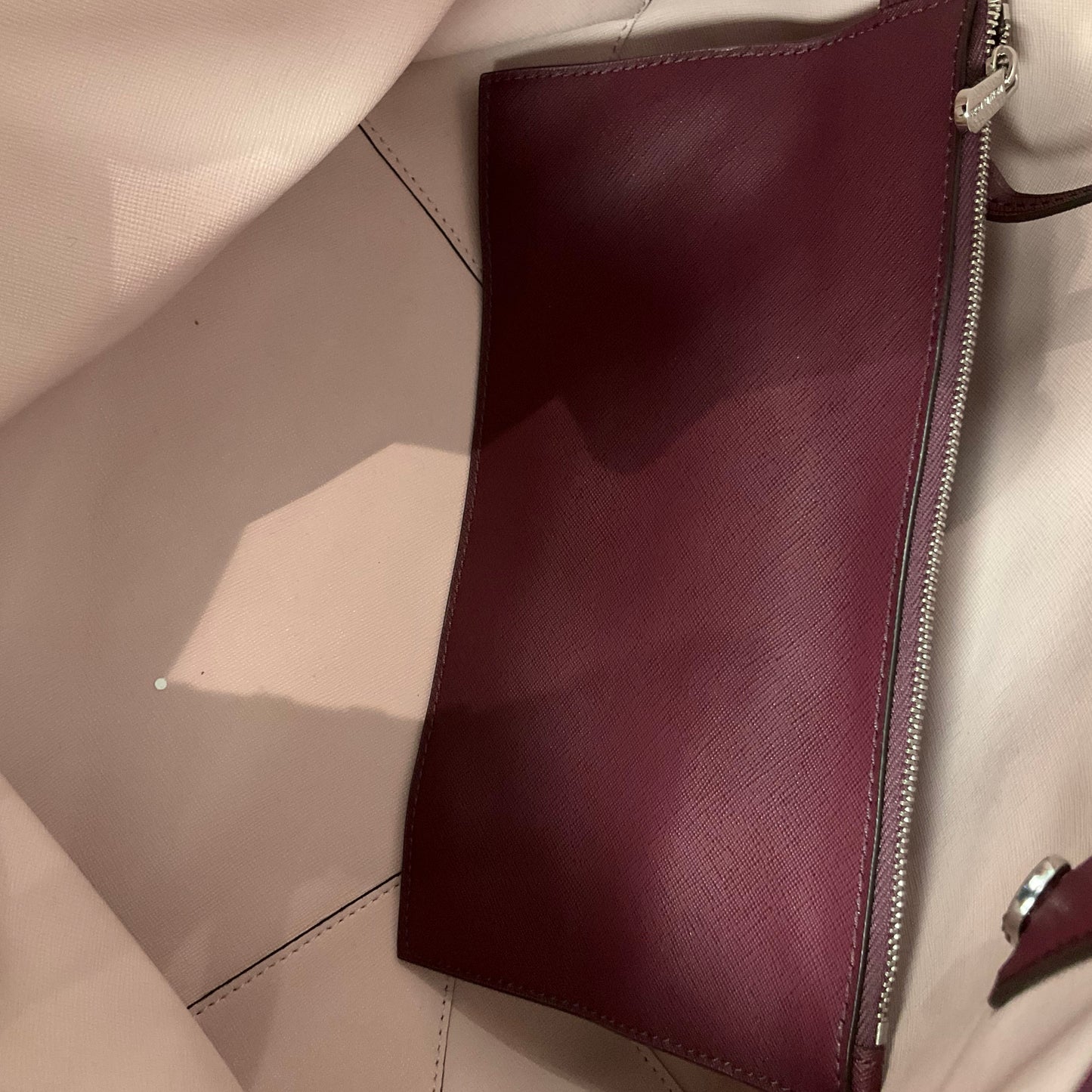 Handbag Designer By Michael Kors In Purple, Size:Large