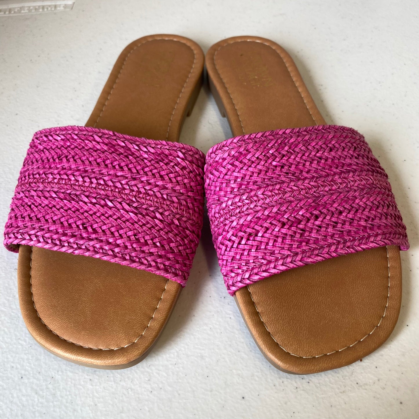 Sandals Flats By Crown Vintage In Pink, Size:7.5
