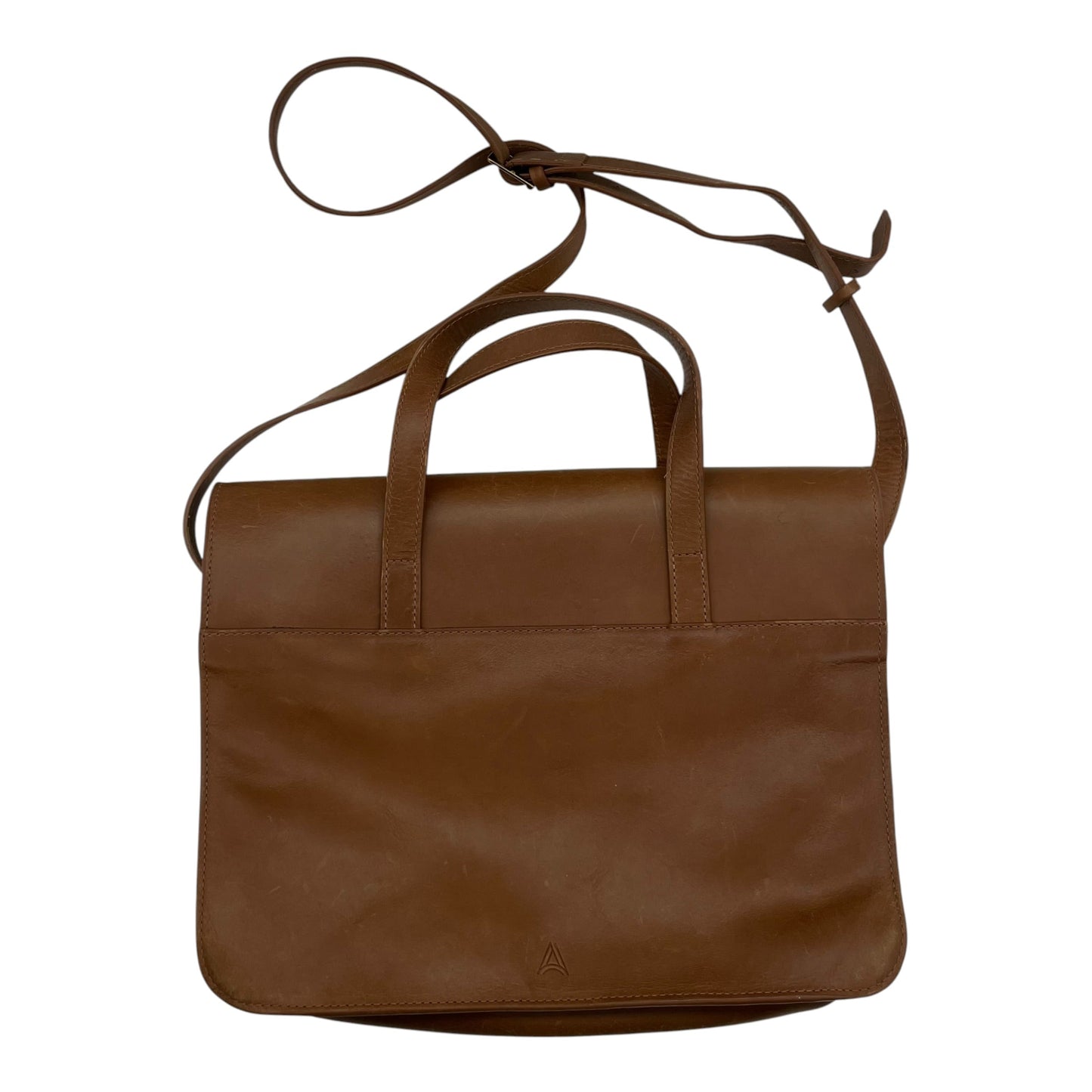 Crossbody Leather By Able In Brown, Size:Large