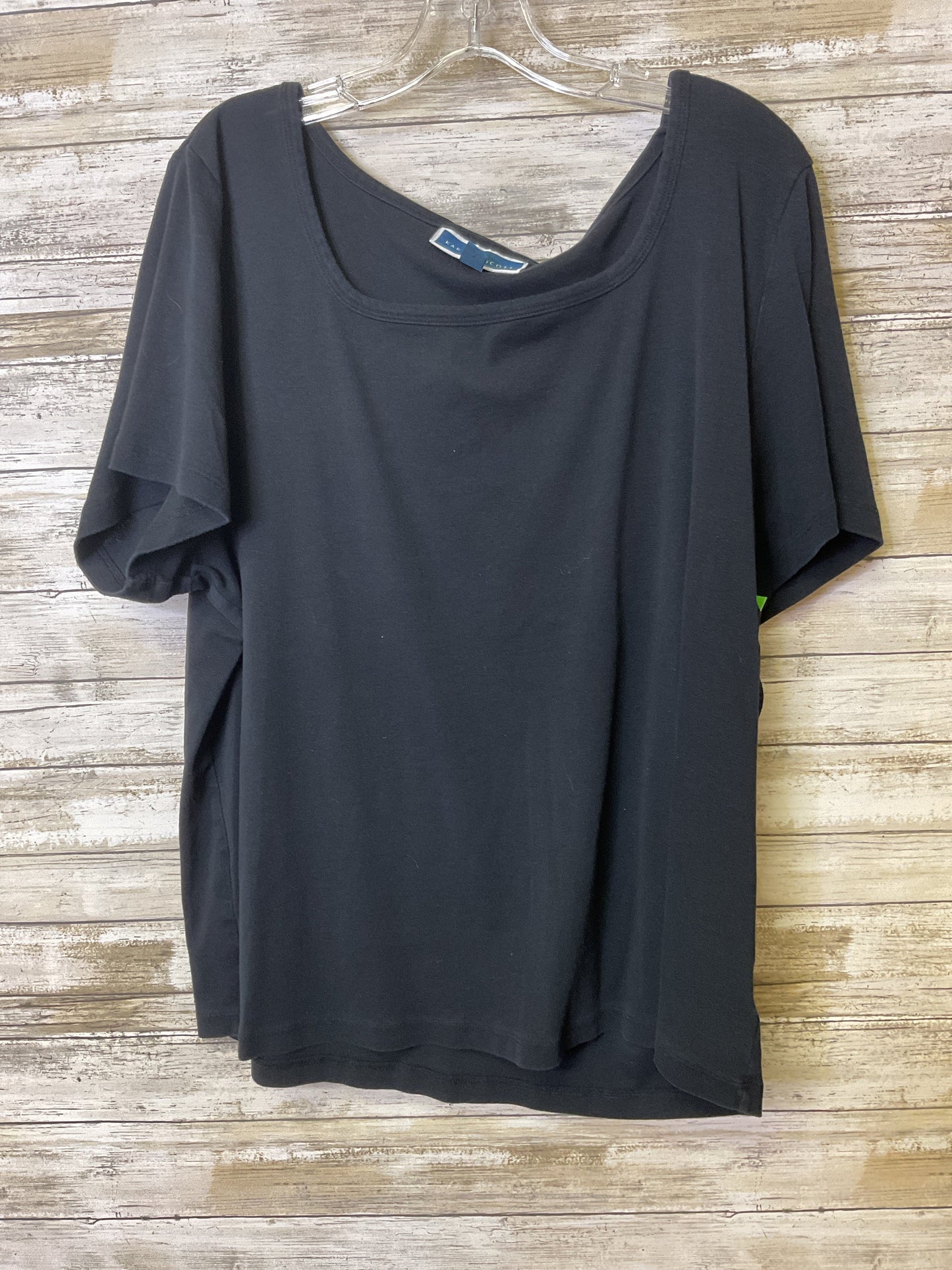 Top Ss Basic By Karen Scott In Black, Size:3X