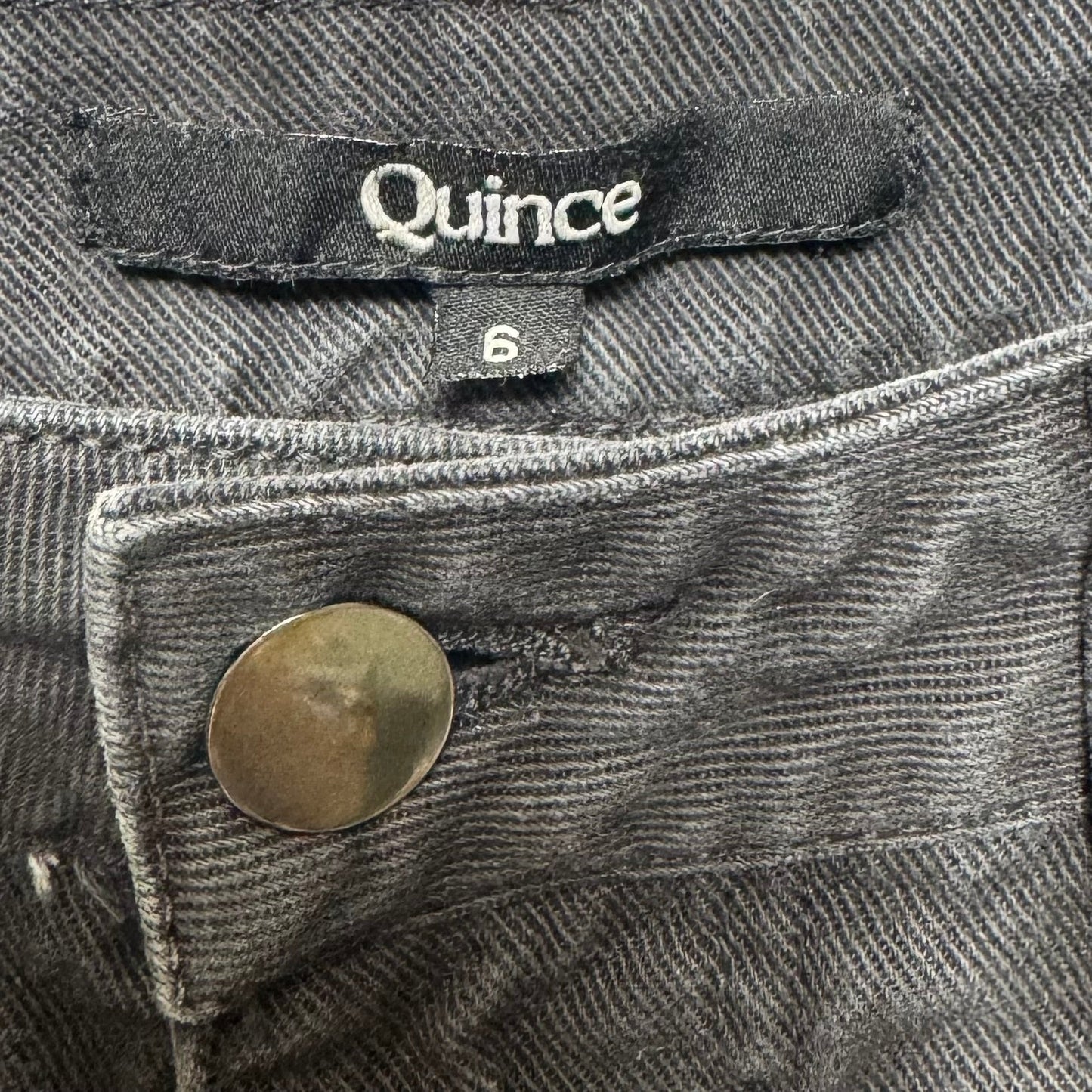 Jeans Boyfriend By Quince In Black Denim, Size: 6