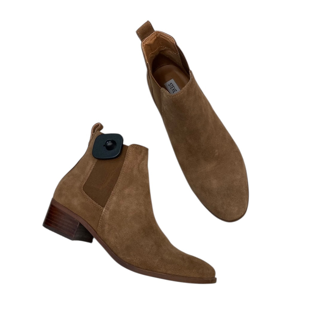 Boots Ankle Heels By Steve Madden In Brown, Size:8.5