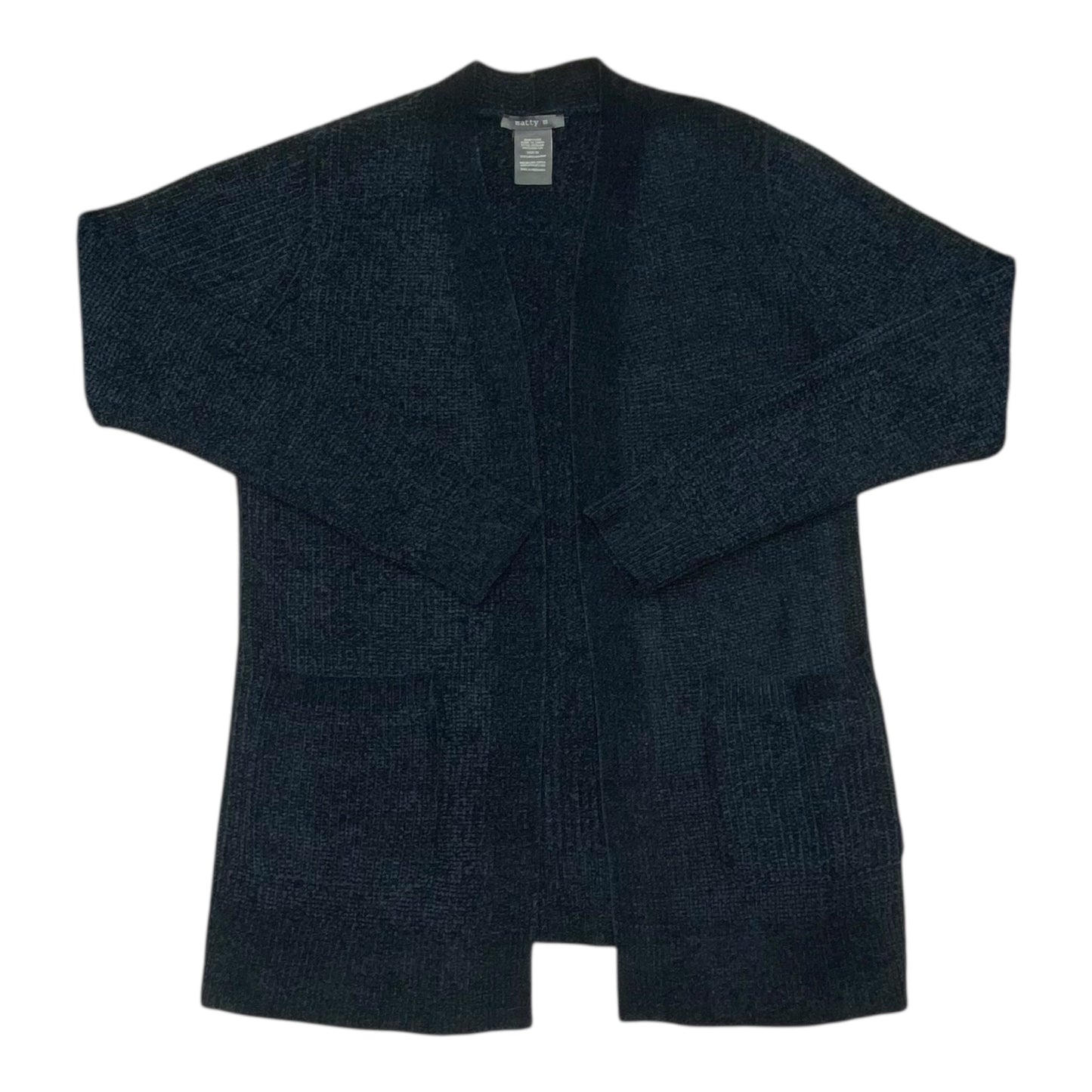 Sweater Cardigan By Matty M In Blue, Size:M