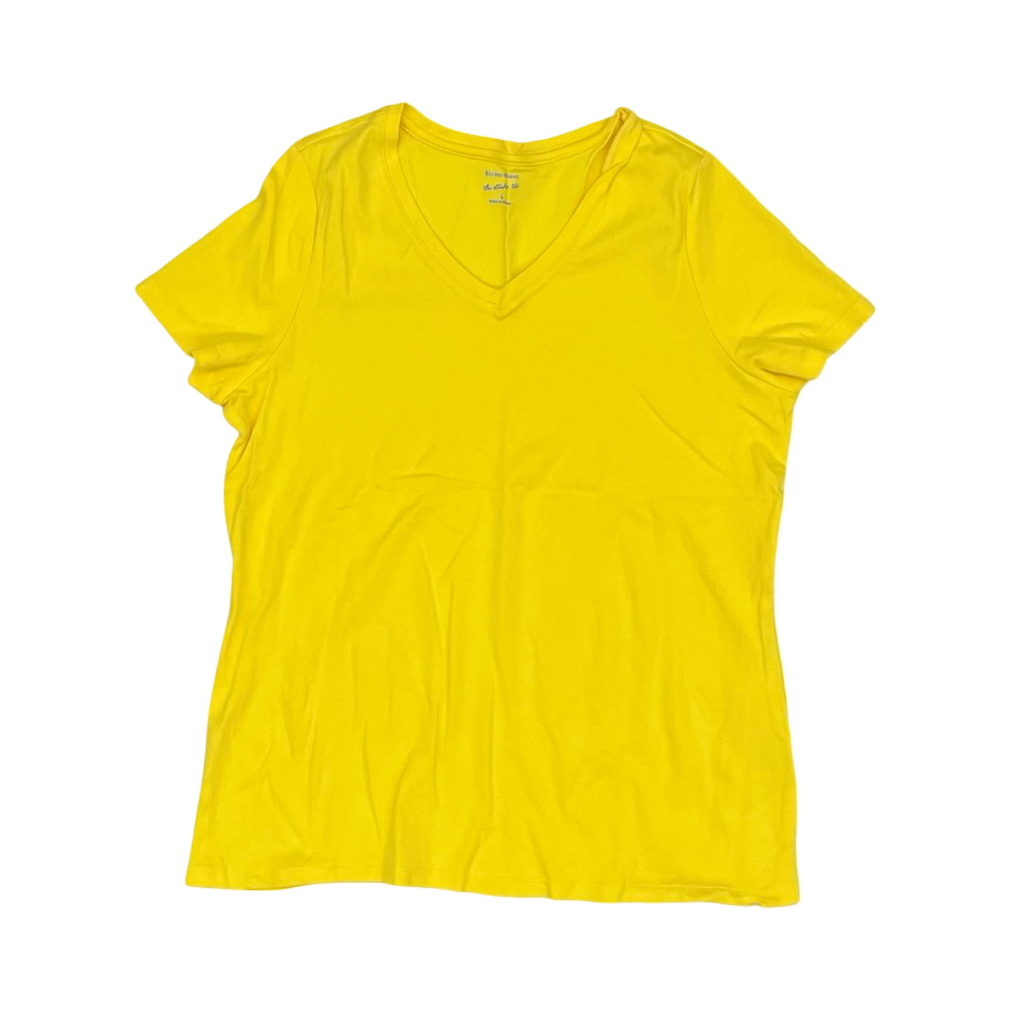 Top Ss Basic By Studio Works In Yellow, Size:L