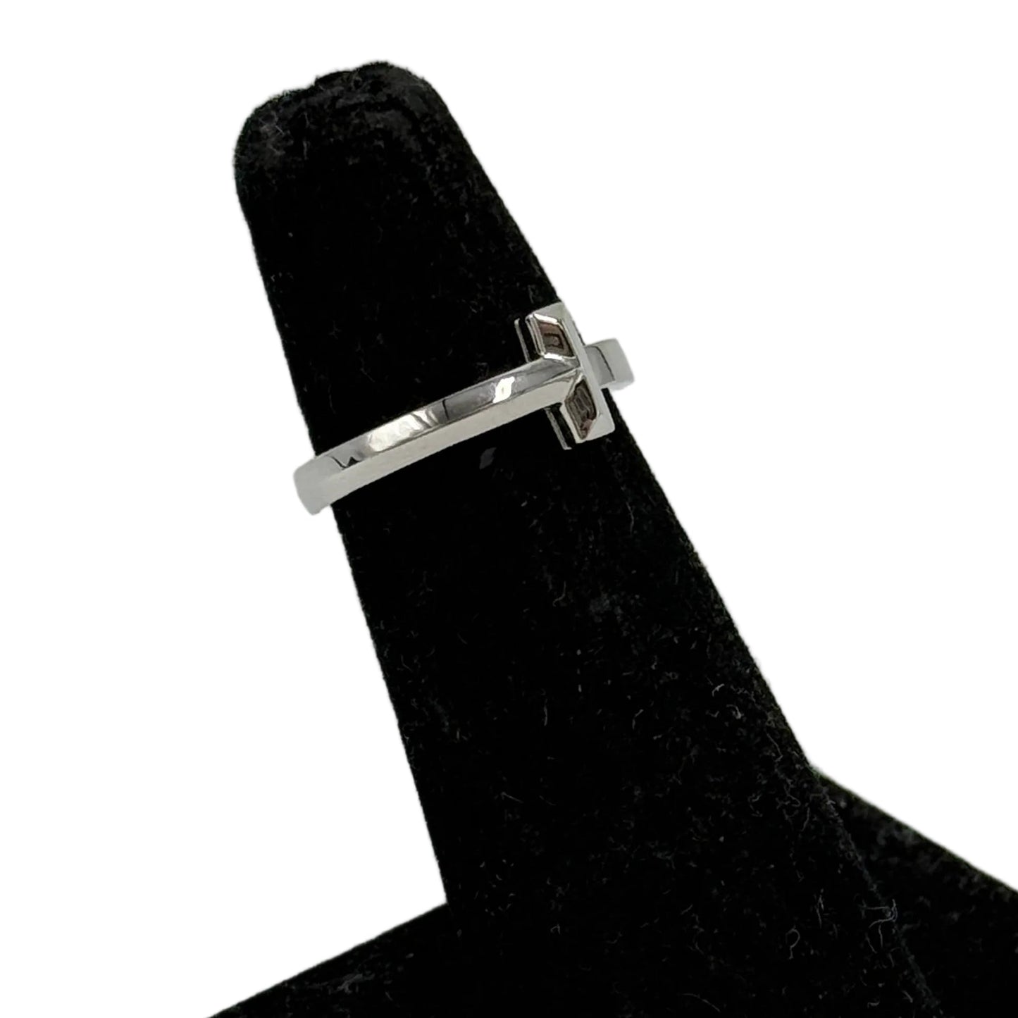 Tiffany & Company T1 18k White Gold Luxury Ring Size: 5.5