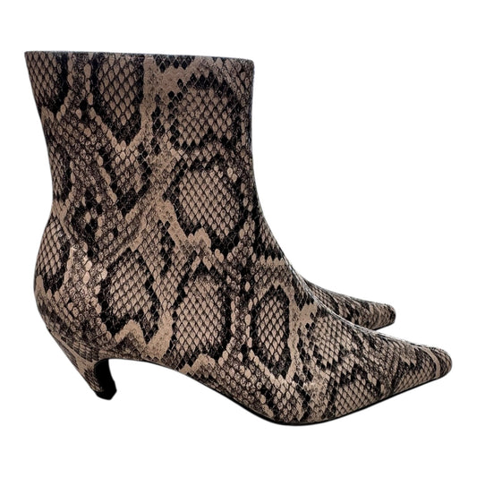 Boots Ankle Heels By Msonlydn In Animal Print, Size:7.5