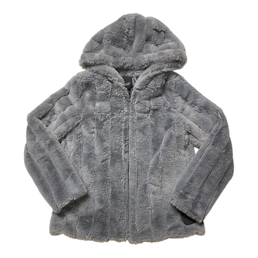 Coat Faux Fur & Sherpa By Simply Vera In Grey, Size:Xs