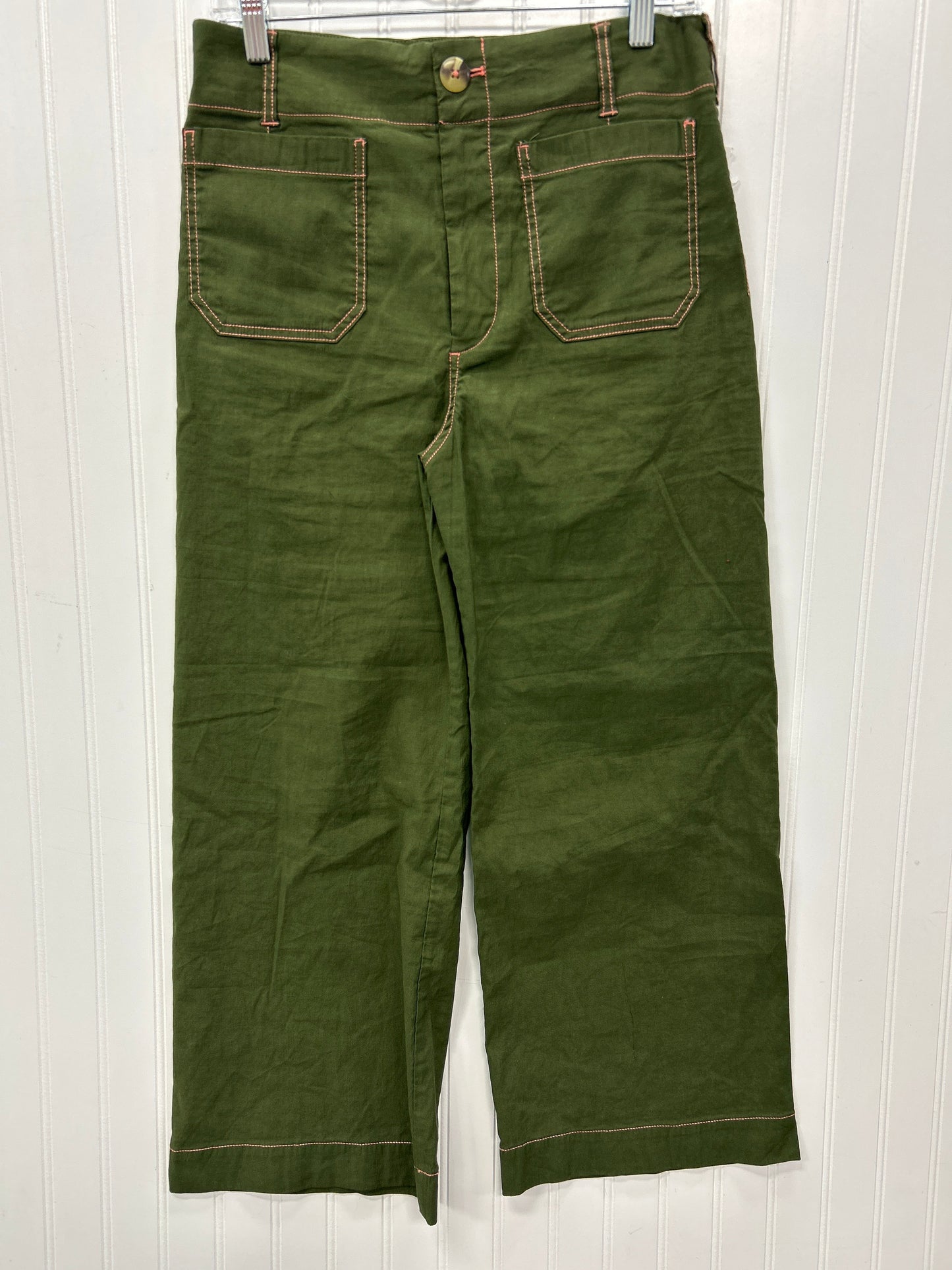 Pants Wide Leg By Maeve In Green, Size:6