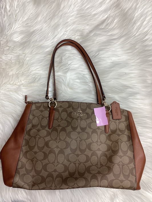 Handbag Designer By Coach In Brown, Size:Medium