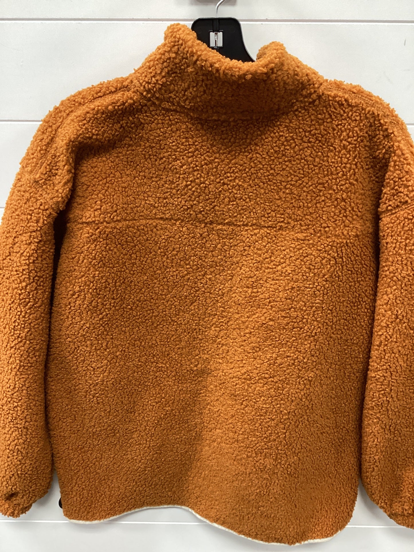 Jacket Faux Fur & Sherpa By Universal Thread In Orange, Size:Xs
