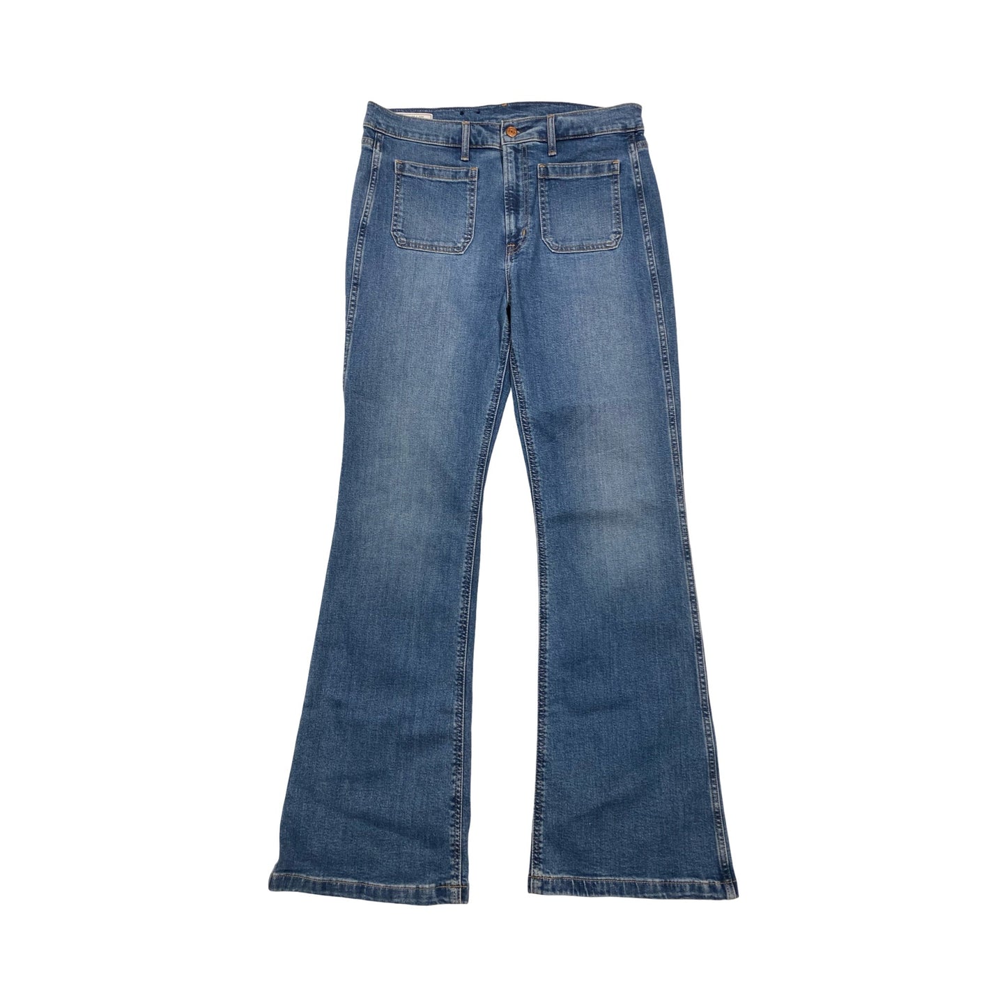 Jeans Wide Leg By Gap In Blue Denim, Size:12