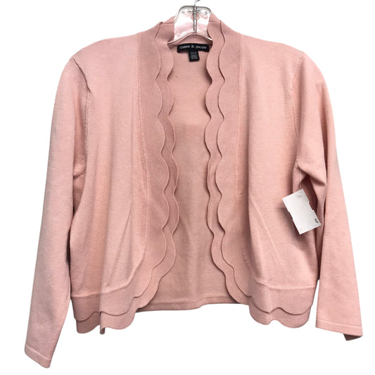 Sweater Cardigan By Cable And Gauge In Pink, Size:M