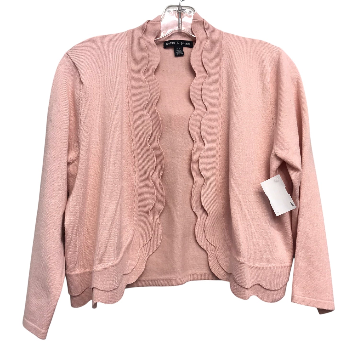 Sweater Cardigan By Cable And Gauge In Pink, Size:M