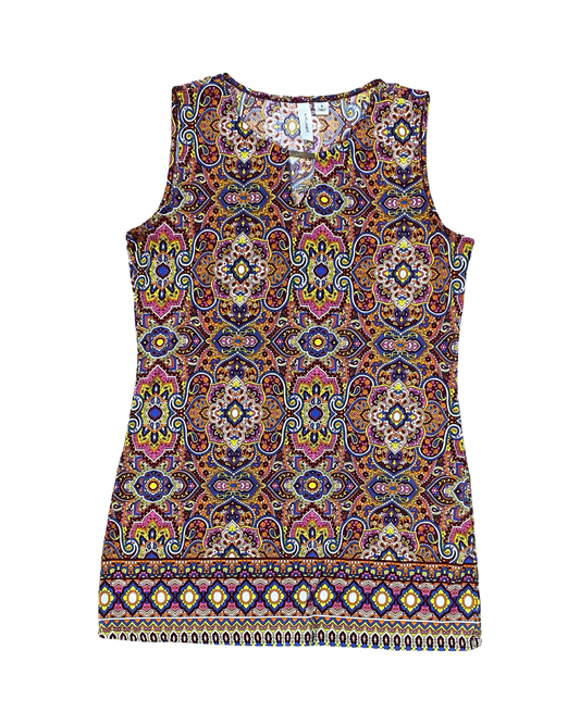 Top Sleeveless By Tacera In Multi, Size:S