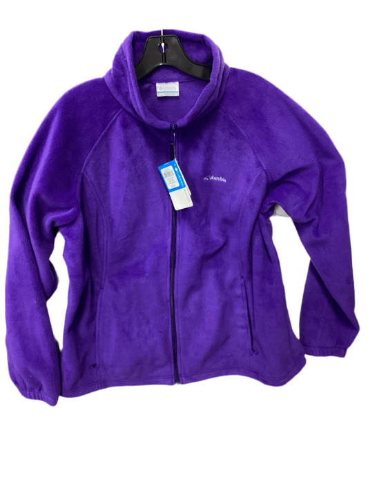Athletic Jacket By Columbia In Purple, Size:1X