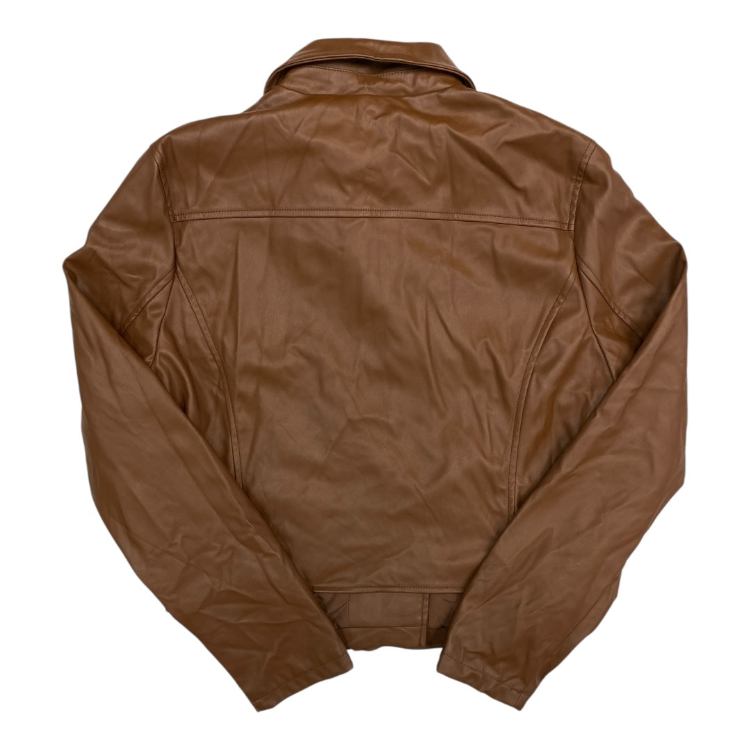 Jacket Moto By And Now This In Brown, Size:Xl