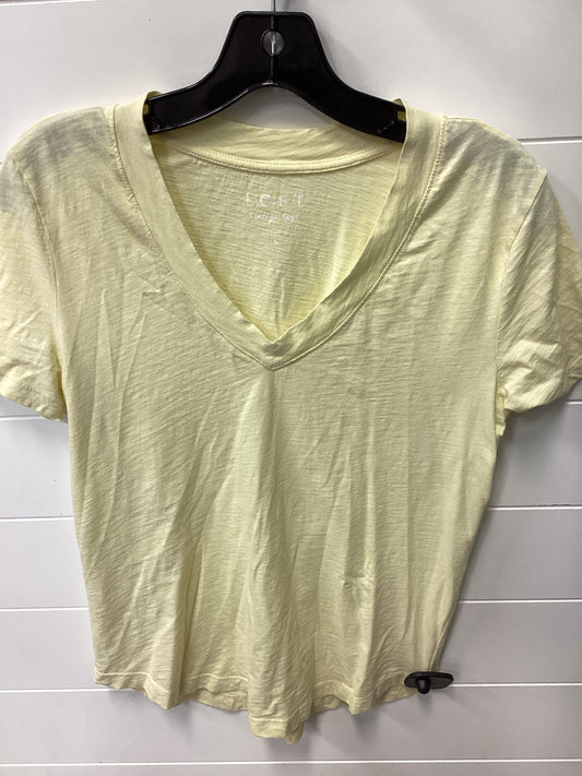 Top Ss Basic By Loft In Yellow, Size:S