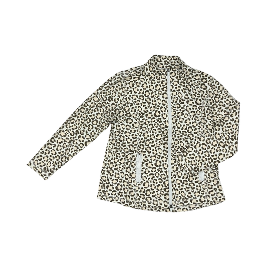 Athletic Jacket By Lulu B In Leopard Print, Size:L