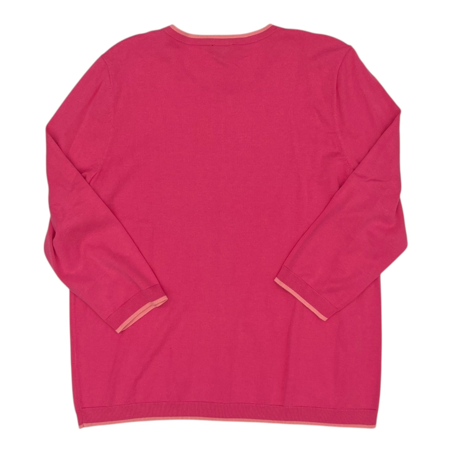 Sweater Cardigan By Talbots In Pink, Size:Xl