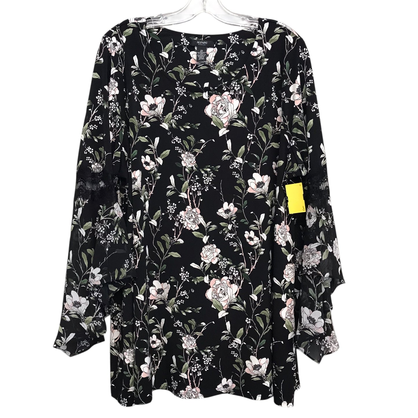 Top Ls By Alfani In Floral Print, Size:2X