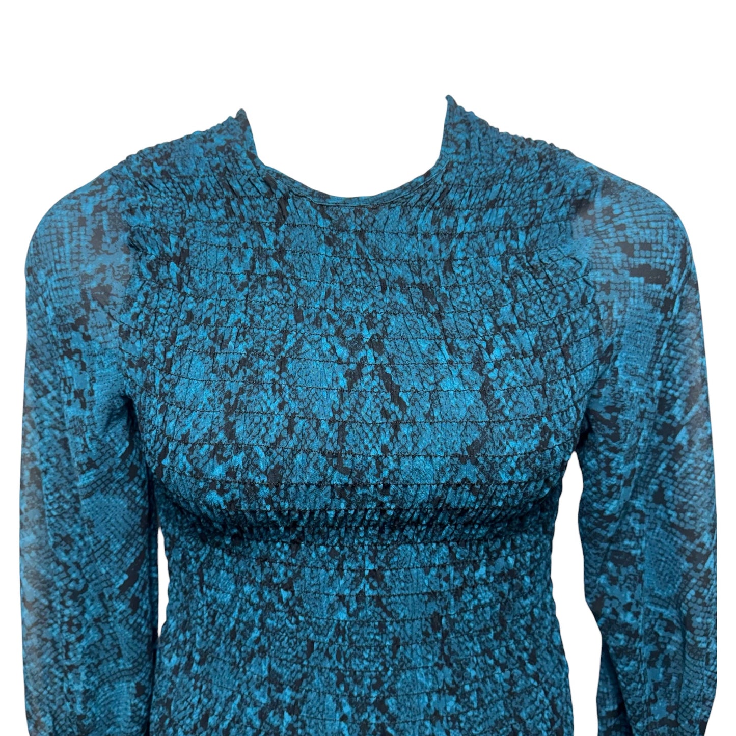 Roisin Dress Designer By Misa In Teal Snake, Size: M