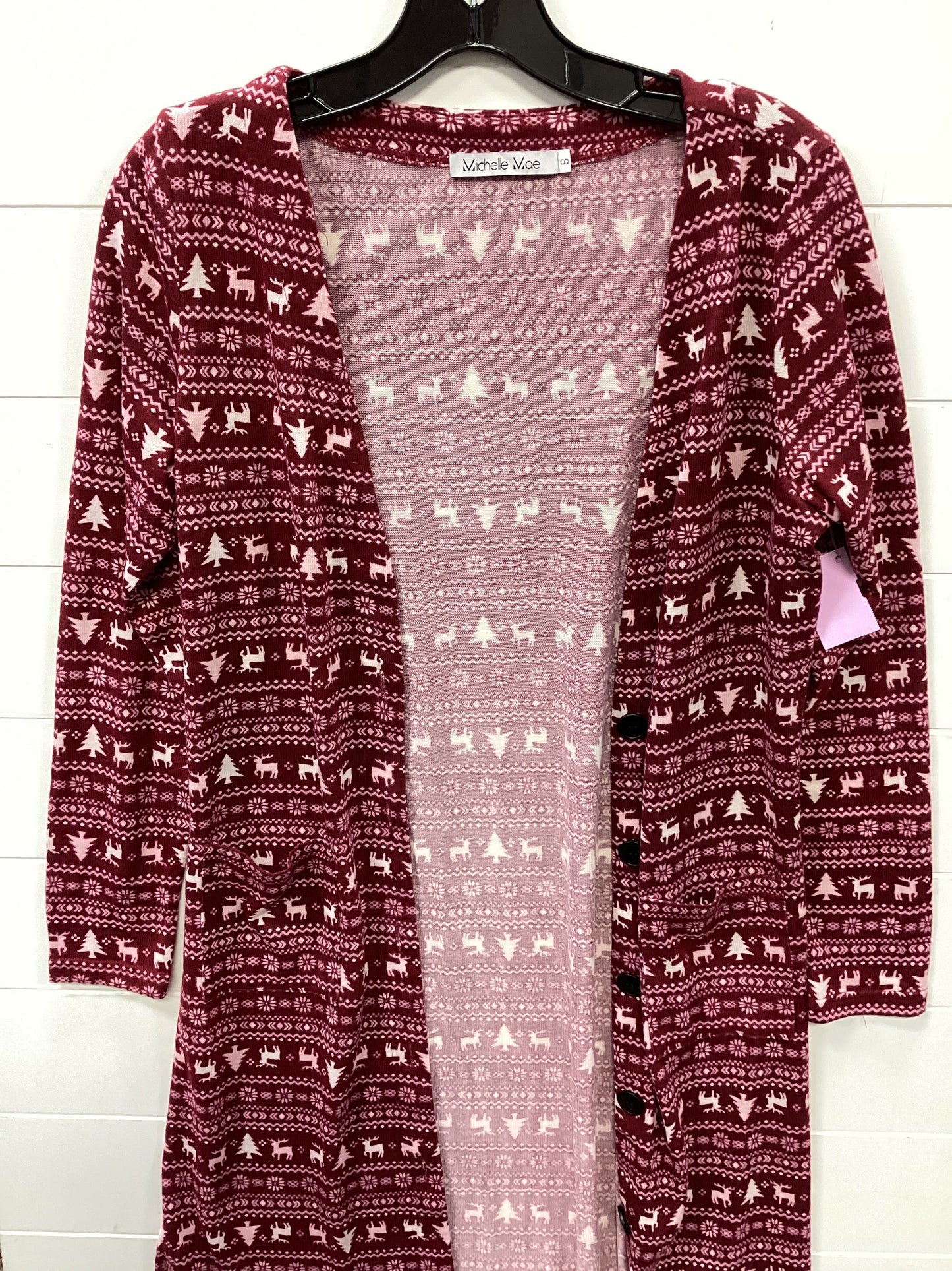 Sweater Cardigan By Cmc In Red, Size:S