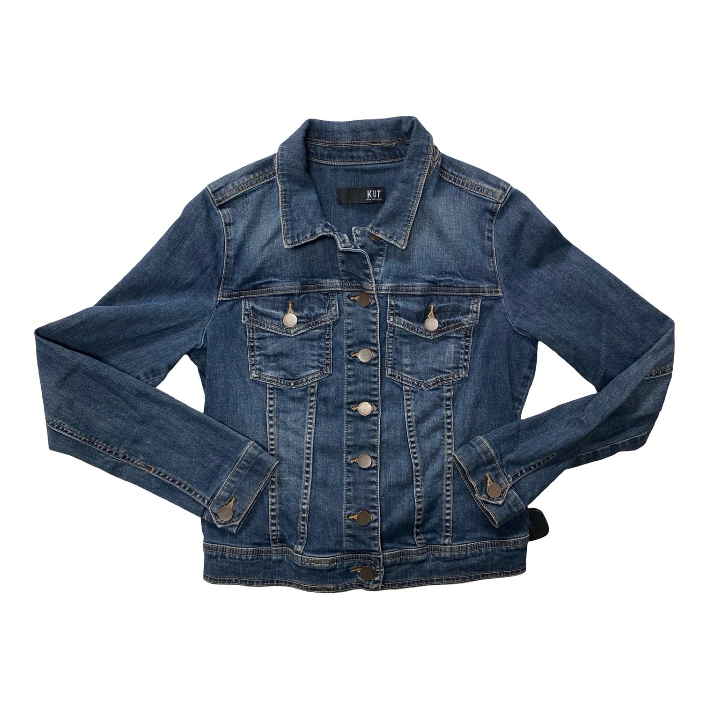 Jacket Denim By Kut In Blue Denim, Size:M