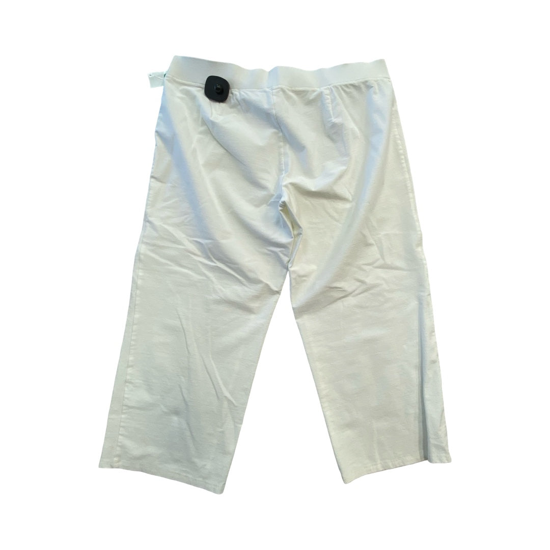 Pants Designer By Eileen Fisher In White, Size:L