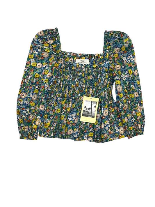 Blouse 3/4 Sleeve By Birds Of Paradis By Trovata In Floral Print, Size:Xs