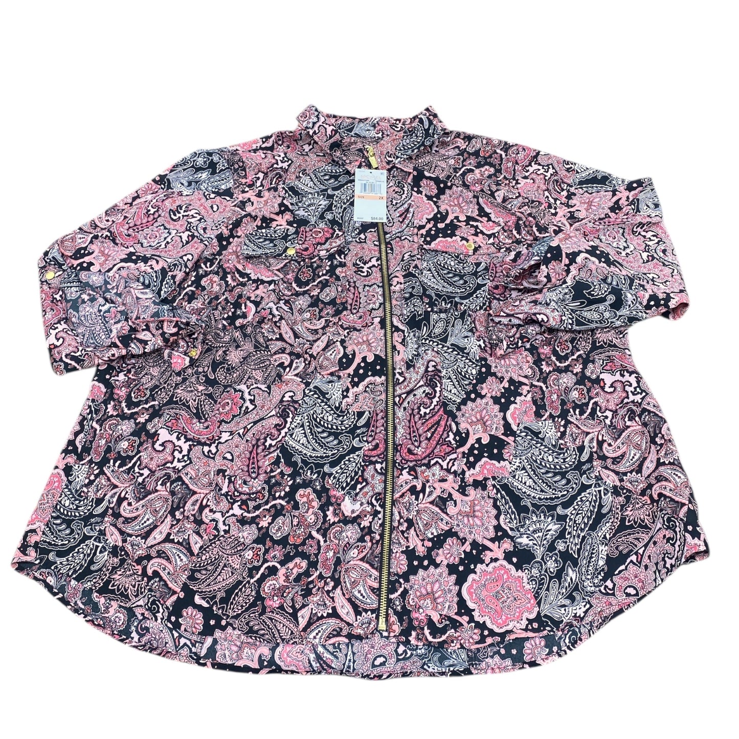 Top Ls By Michael By Michael Kors In Multi, Size:2X