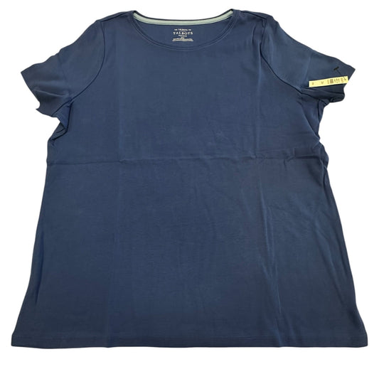 Top Ss Basic By Talbots In Blue, Size:2X