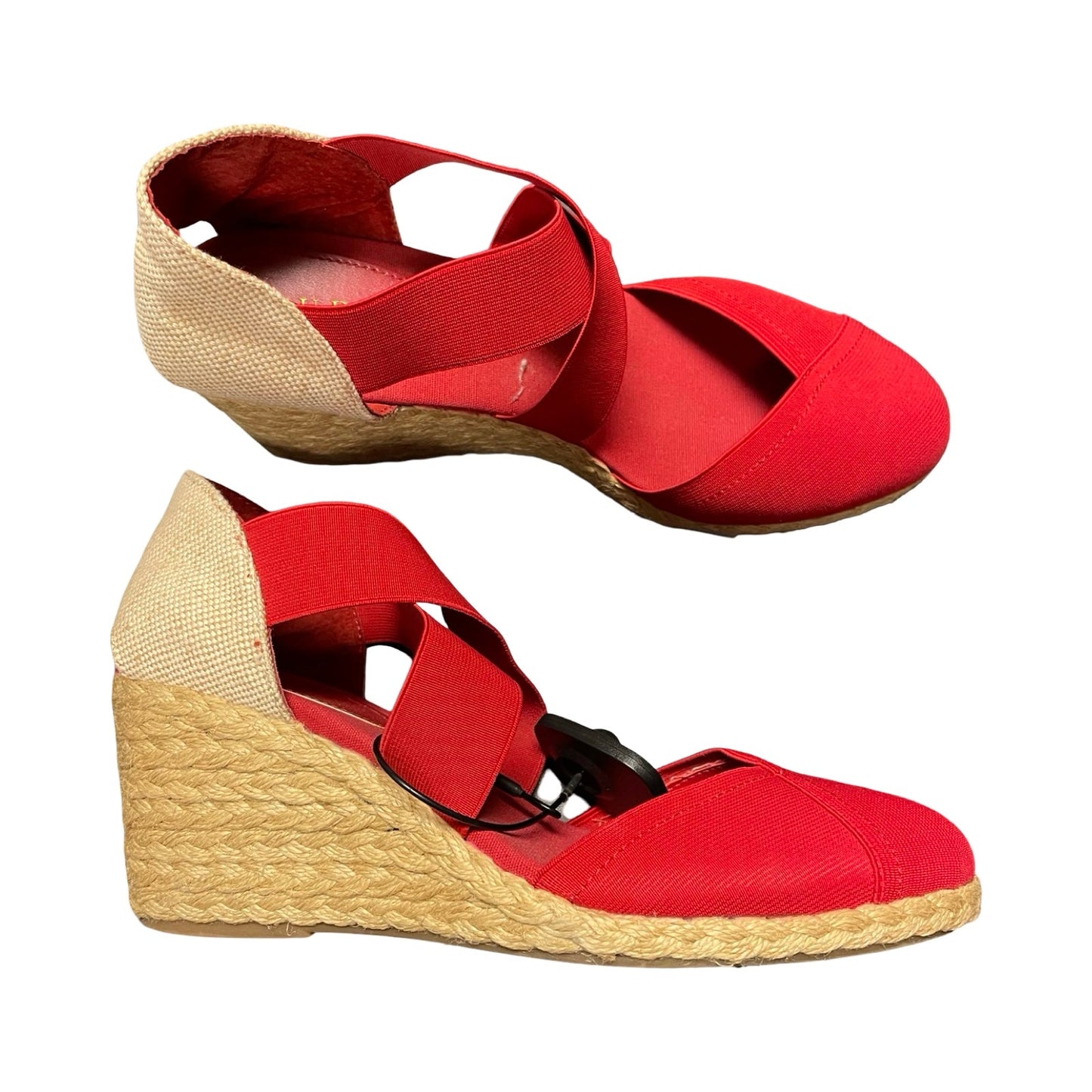 Sandals Heels Wedge By Ralph Lauren In Red, Size:9.5