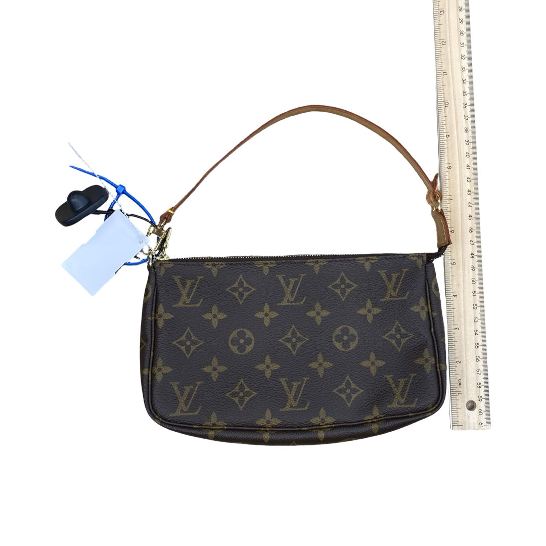 Handbag Luxury Designer By Louis Vuitton In Brown, Size:Small