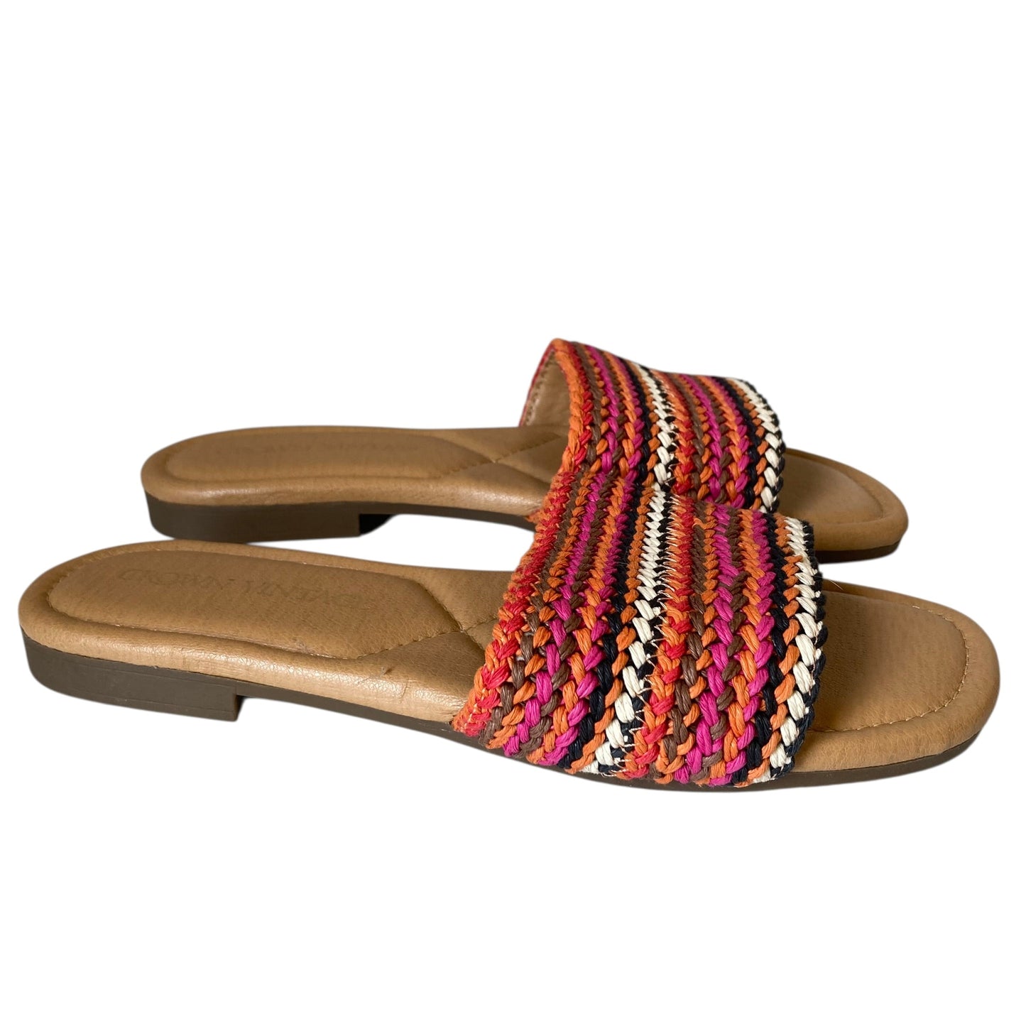 Sandals Flats By Crown Vintage In Multi, Size:8