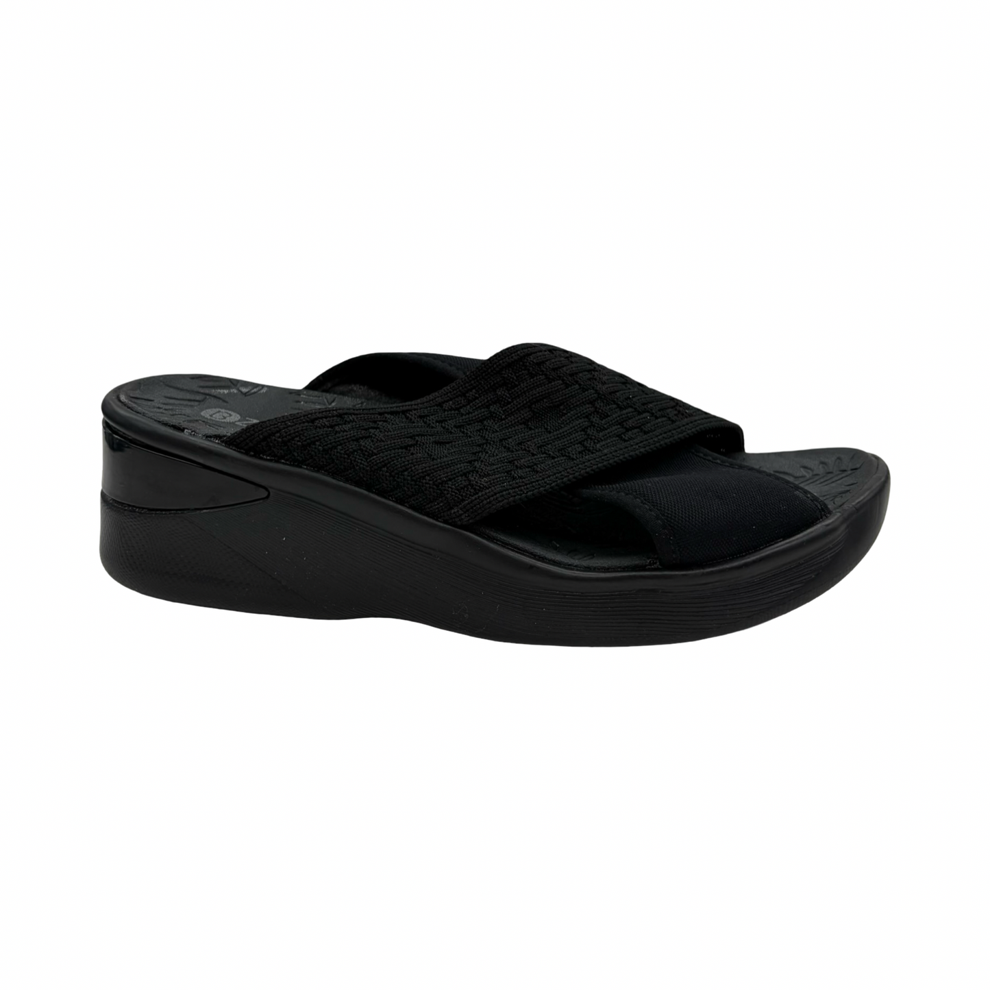 Sandals Heels Platform By Bzees In Black, Size:6.5