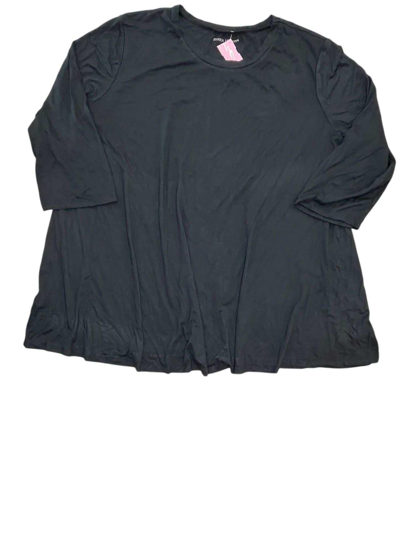 Top Ss Basic By Jessica London In Black, Size:3X