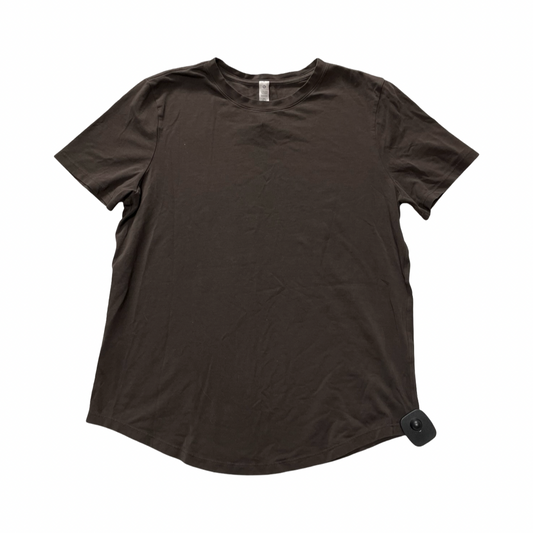 Athletic Top Ss By Lululemon In Brown, Size:6
