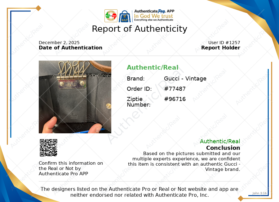 Id/card Holder Luxury Designer By Gucci, Size: Small