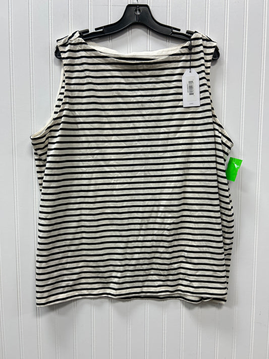 Top Sleeveless By Universal Standard In Black & Cream, Size:3X NWT