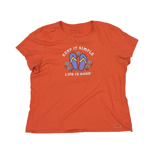 Top Ss By Life Is Good In Orange, Size:Xxl