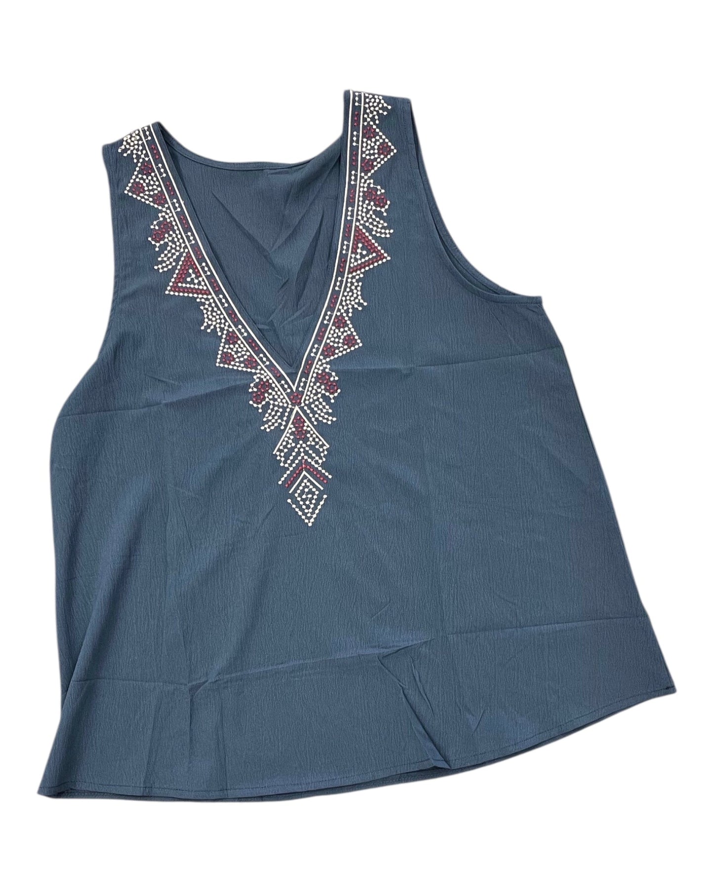 Top Sleeveless By Clothes Mentor In Grey, Size:S