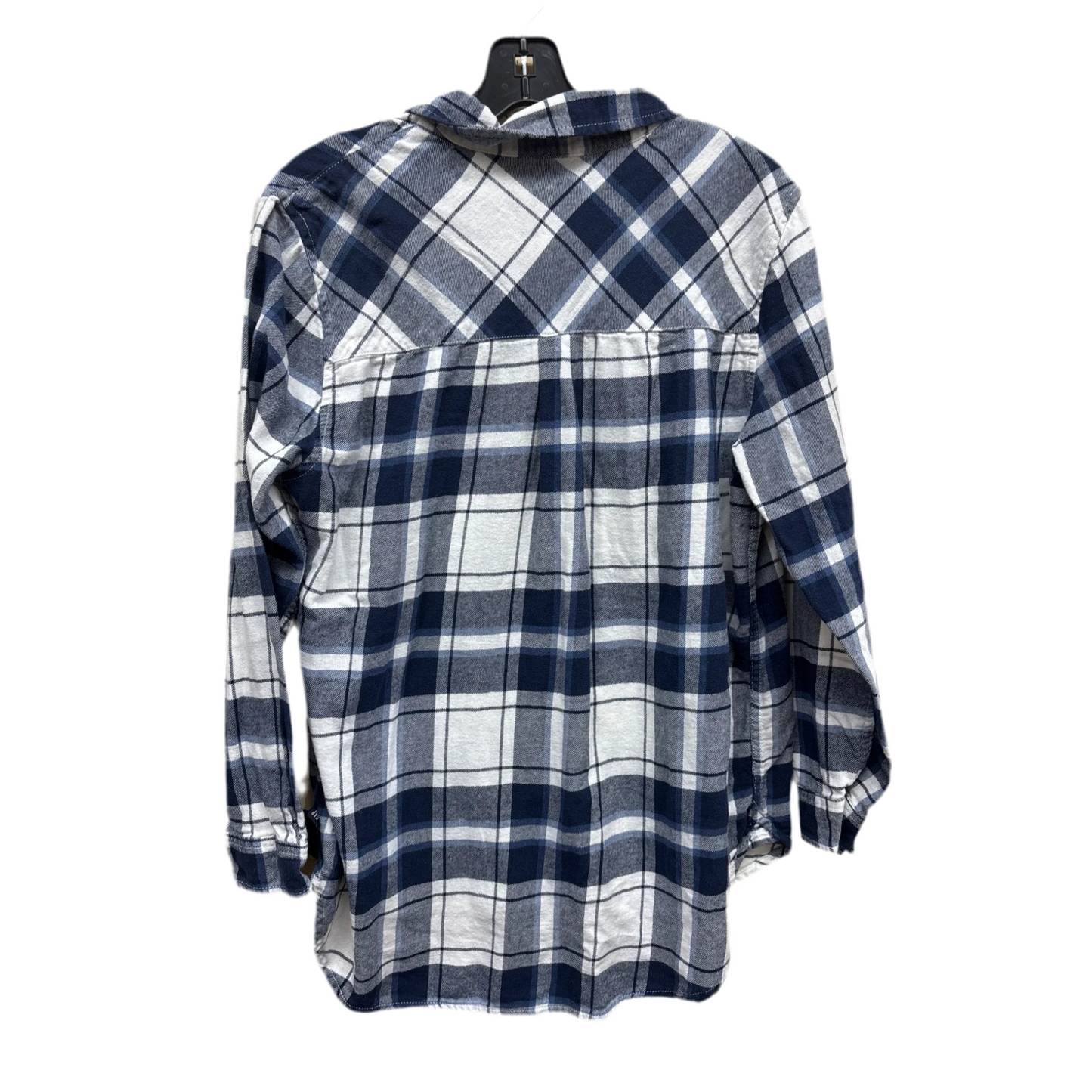 Top Long Sleeve By Gap In Plaid Pattern, Size: L