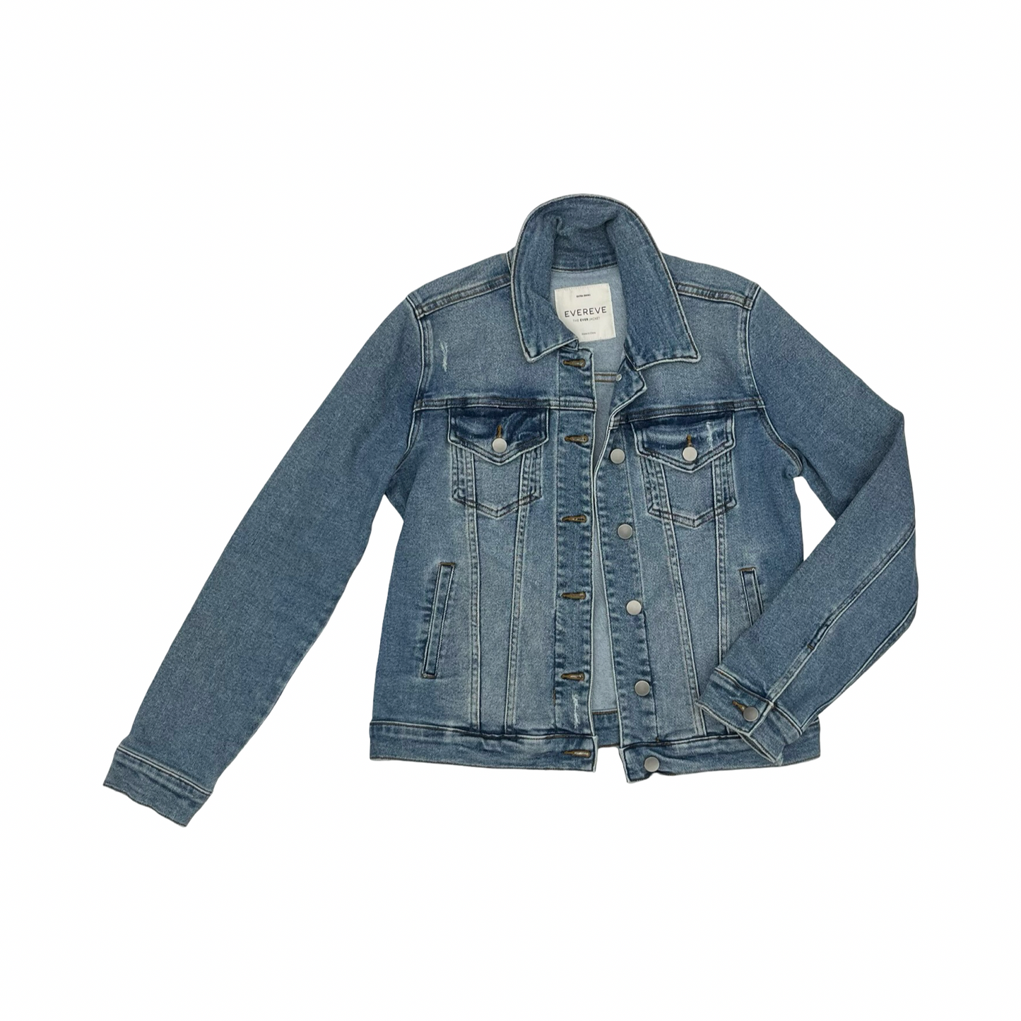 Jacket Denim By Evereve In Blue Denim, Size:Xs