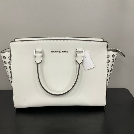 Handbag Designer By Michael Kors In White, Size:Large