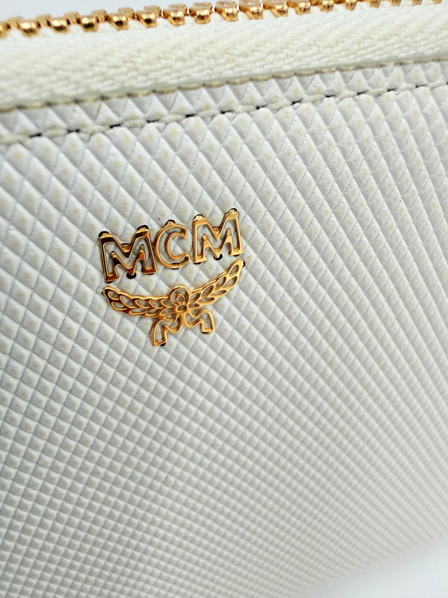 Wallet Luxury Designer By Mcm In White, Size:Large