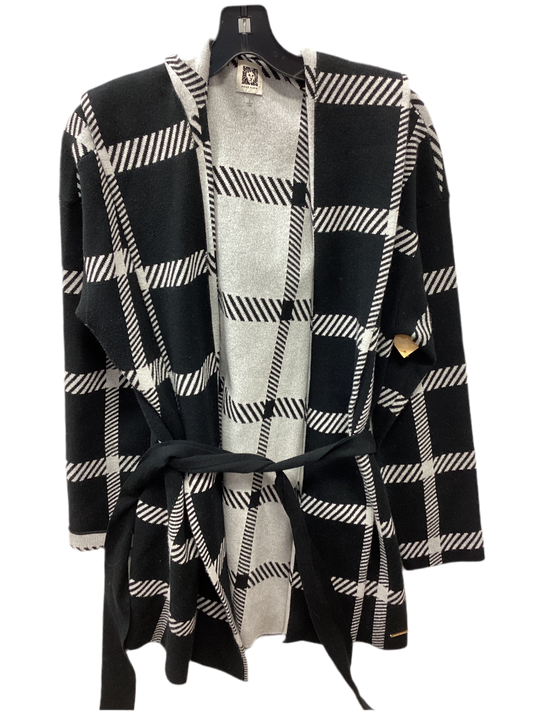 Sweater Cardigan By Anne Klein In Black, Size:L