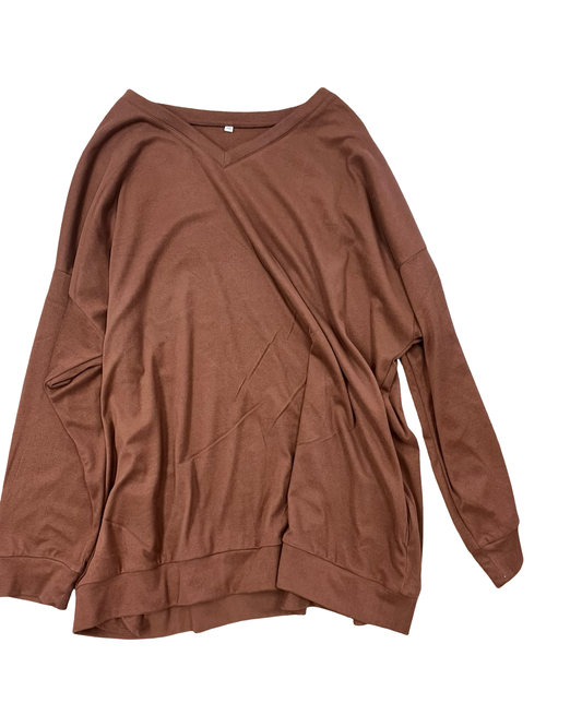 Top Ls By Clothes Mentor In Brown, Size:3X