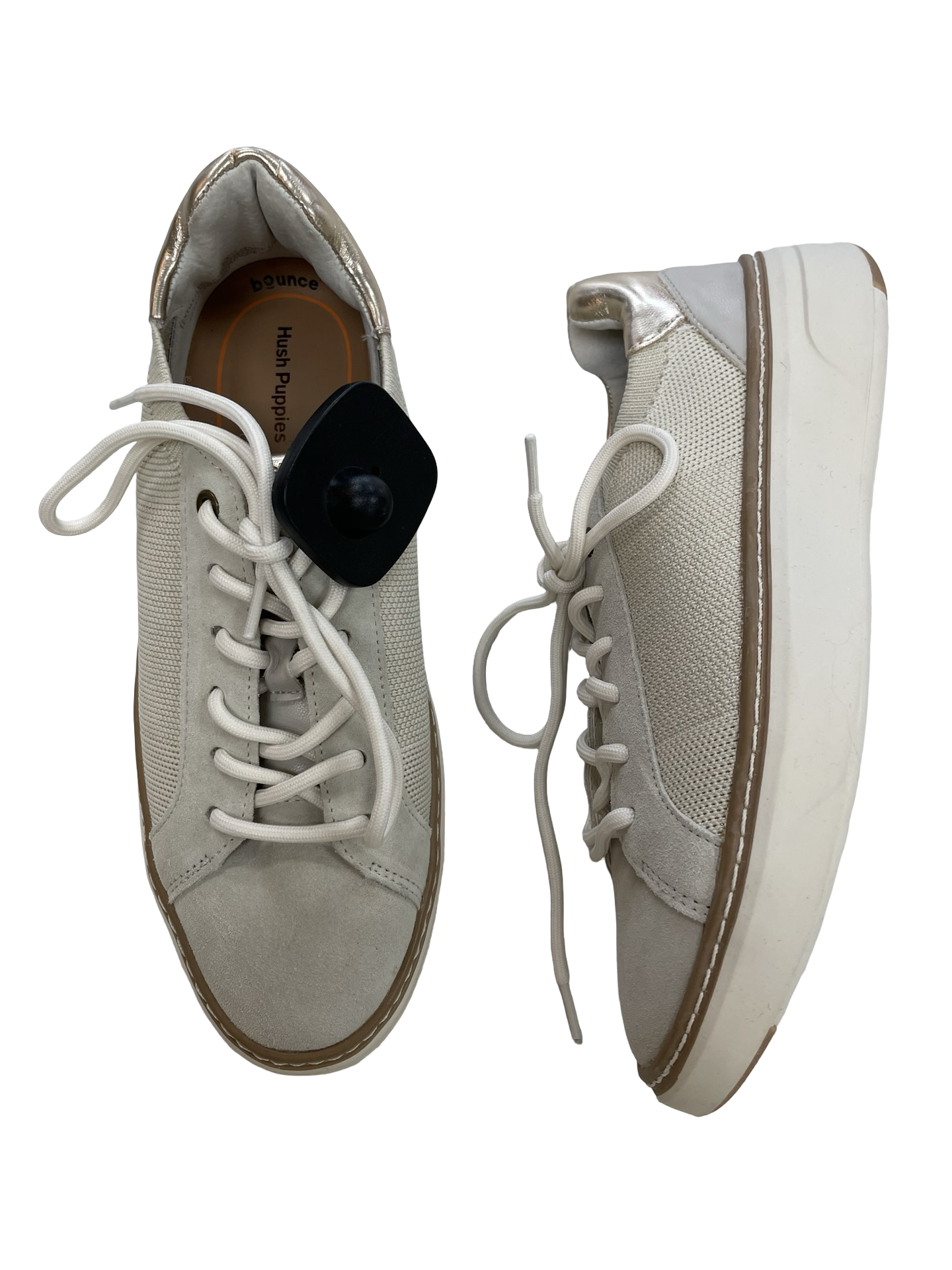 Shoes Athletic By Hush Puppies In Cream, Size:6
