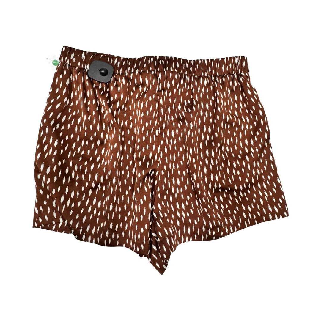 Shorts By Blue Rain In Brown & White, Size:L